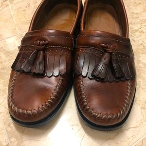 Men’s GH Bass Leather Slip-On Tassel  Weejun Shoe Brown Size 10M